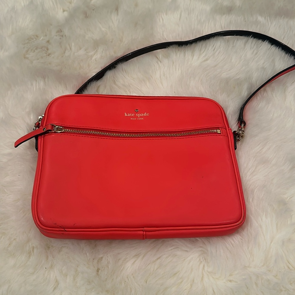 Kate Spade neon orange crossbody poppy color